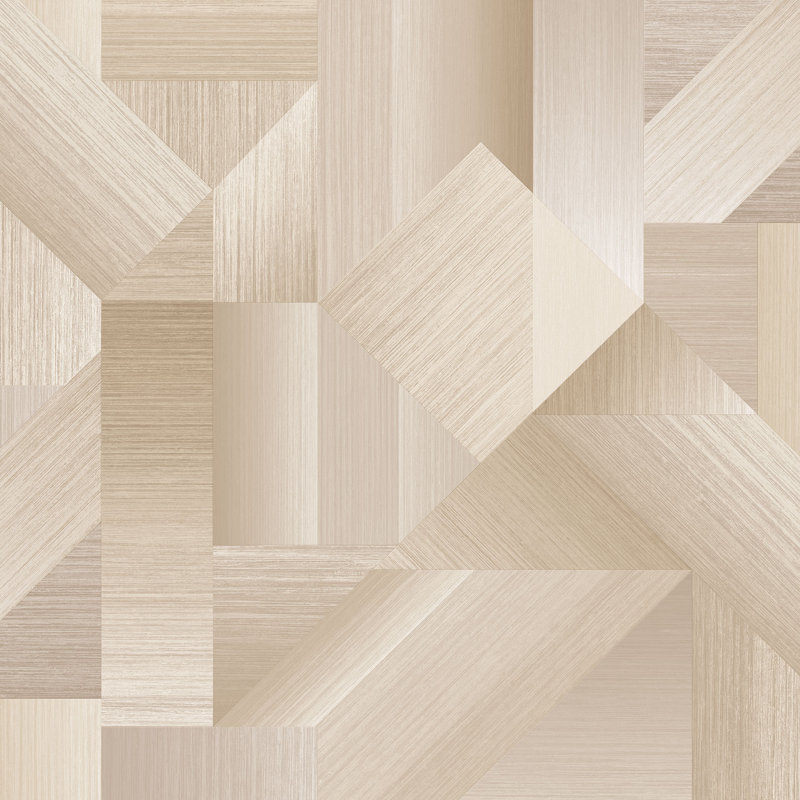 Abstract 10m X 53cm Wallpaper Roll, Beige