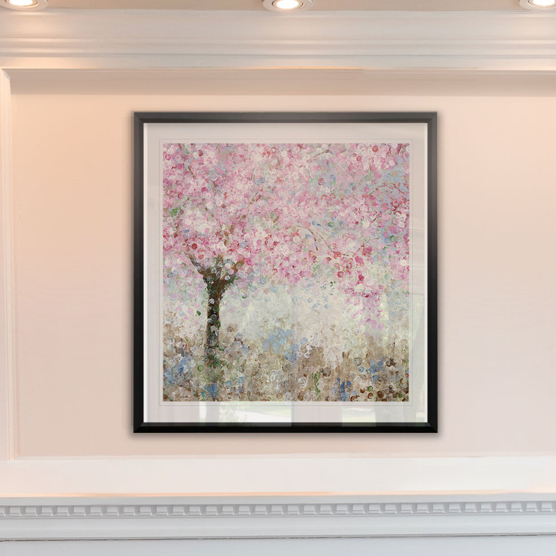 « cerise blosson festival i », reproduction encadrée, H 17,5 po x l 17,5 po x P 1,5 po