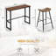 Ensemble de table de bar et chaises de 47,24 po de hauteur comptoir moderne avec 2 tabourets pour table de salle à manger de cuisine en brun -115692575