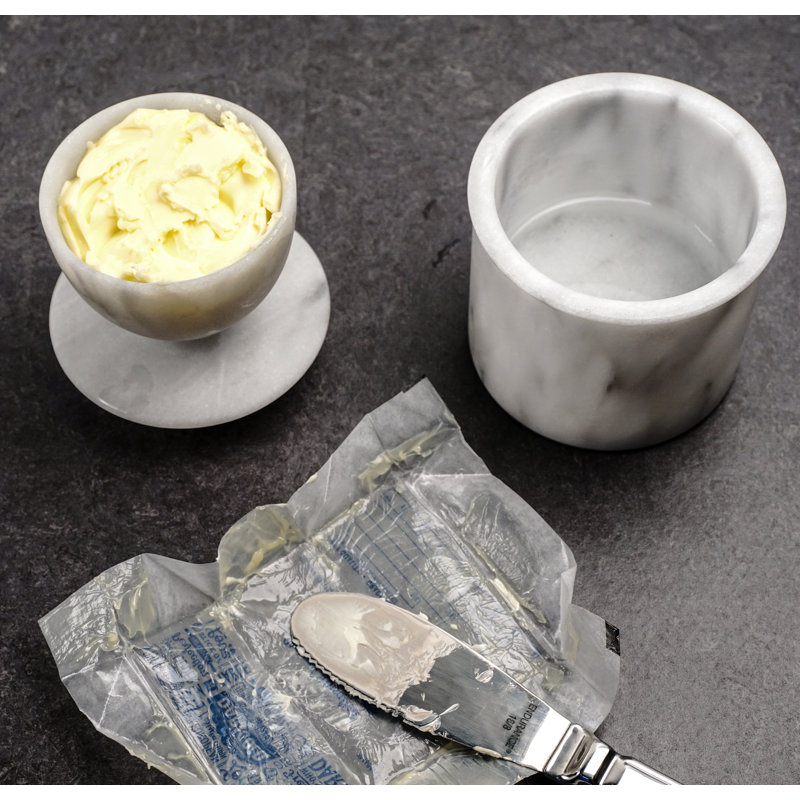 RSVP International 0.125 Quarts Marble Pot Set