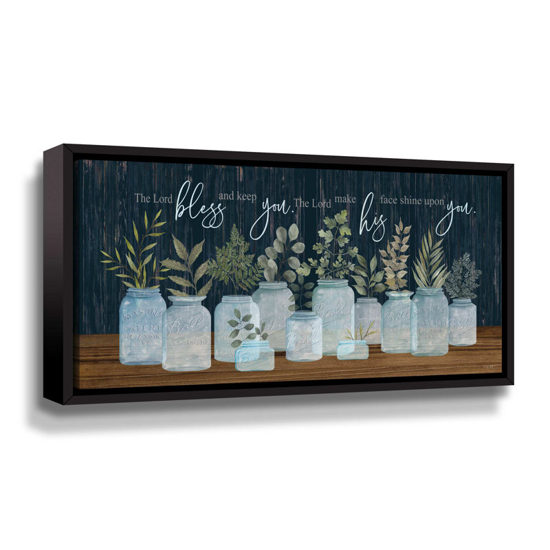 «The Lord Bless You», impression sur toile, Toile encadrée noire, H 12 po x l 24 po x P 2 po