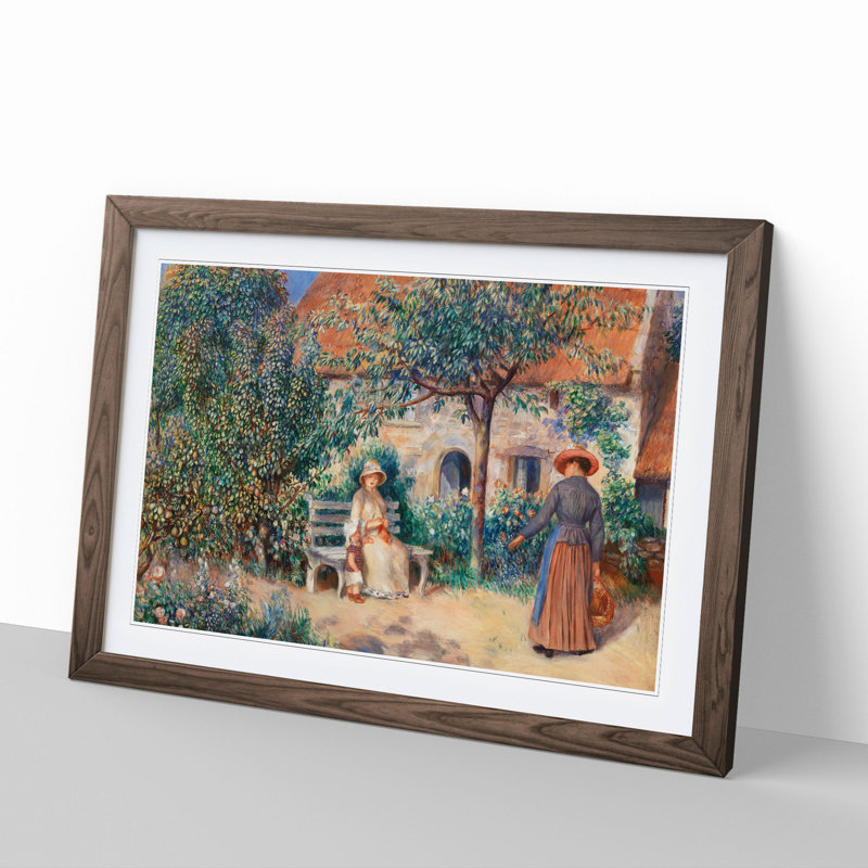 In Brittany by Pierre-Auguste Renoir - Picture Frame Painting, Walnut, 48cm H x 65cm W x 2cm D