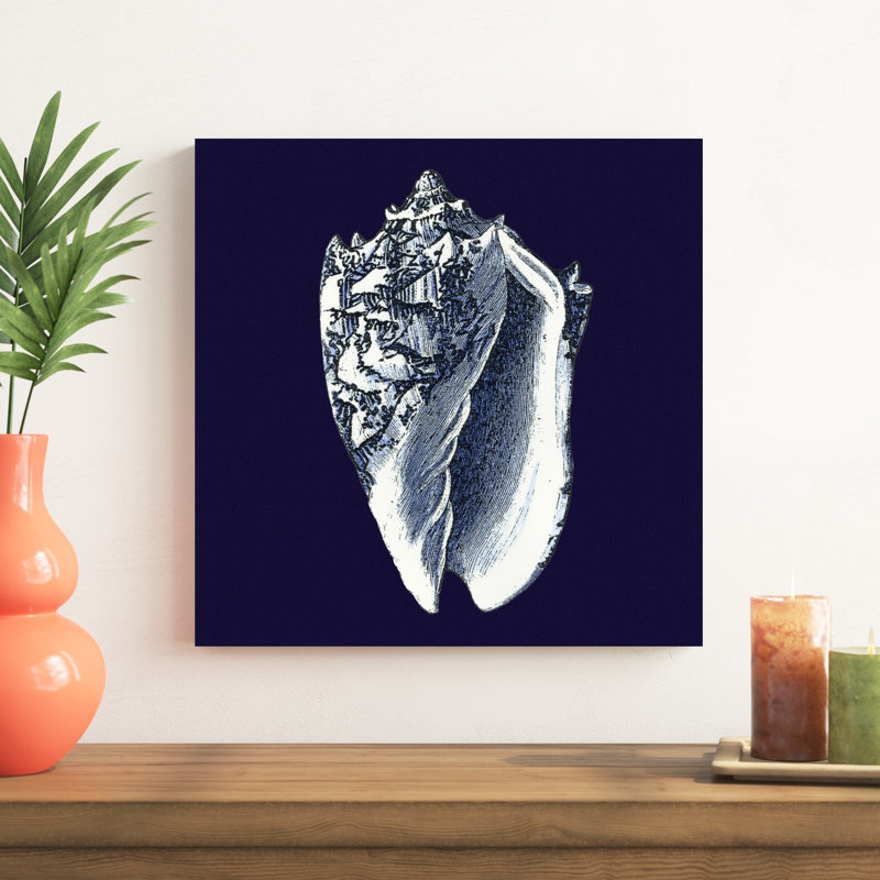 Y SE PAPER Indigo Shells II, H 20 po x l 20 po x P 1,25 po
