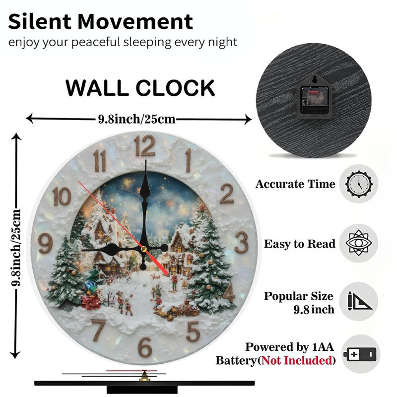 Christmas-Village-Clock
