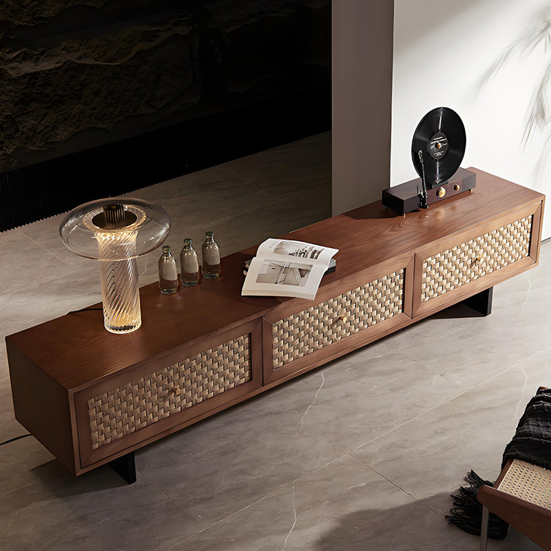 Meuble télé Nordic, Brun, H 19,68 po x L 78,74 po x l 15,74 po