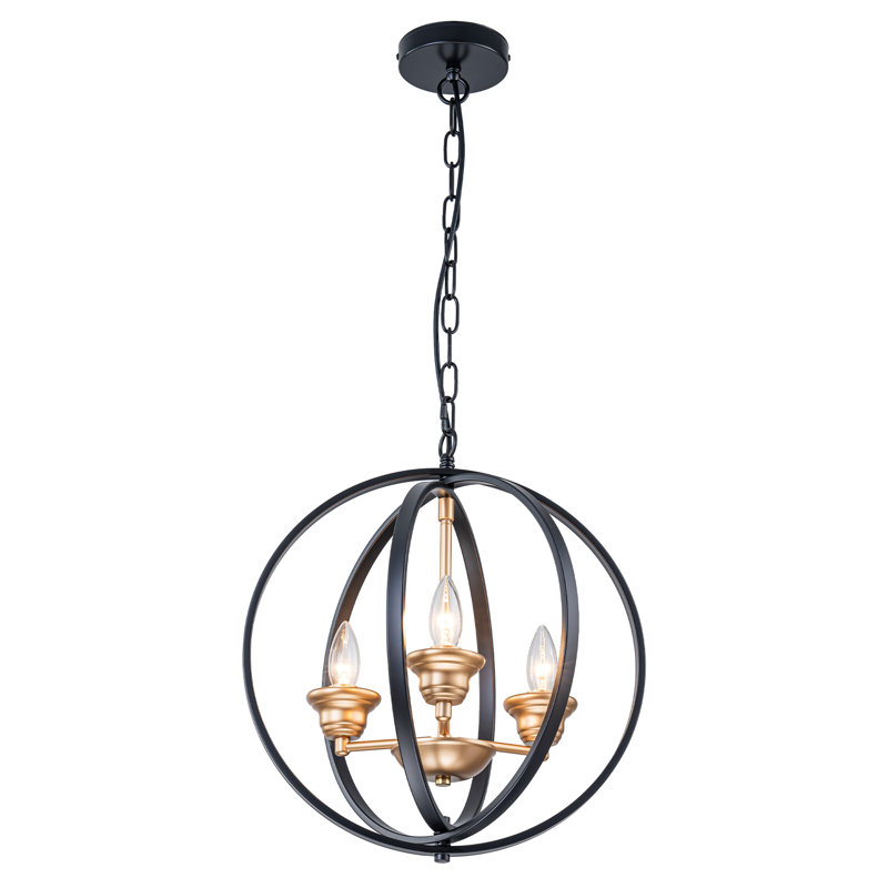 Luminaire suspendu sphère 3 lumières Farmhouse
