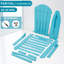 Chaise Adirondack pliante en bois gaufré turquoise avec siège pré-assemblé-381831393