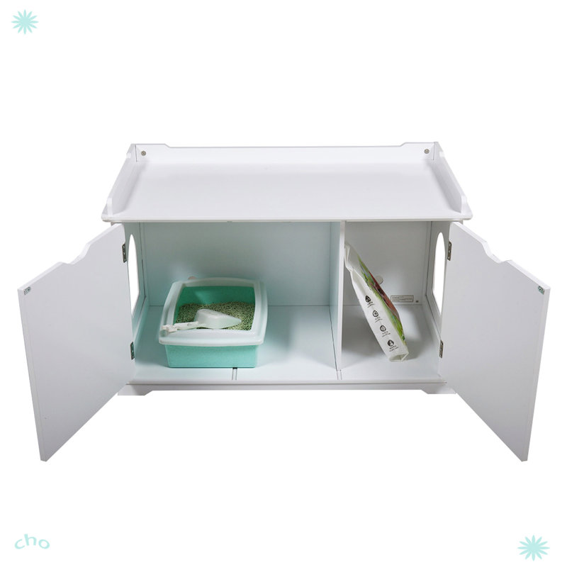 Wood Litter Box Cover With Spacious Inner