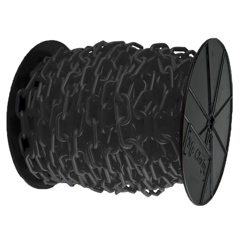 Enrouleur de chaîne en plastique, H 2,12 po x l 1200 po x P 0,29 po, Noir