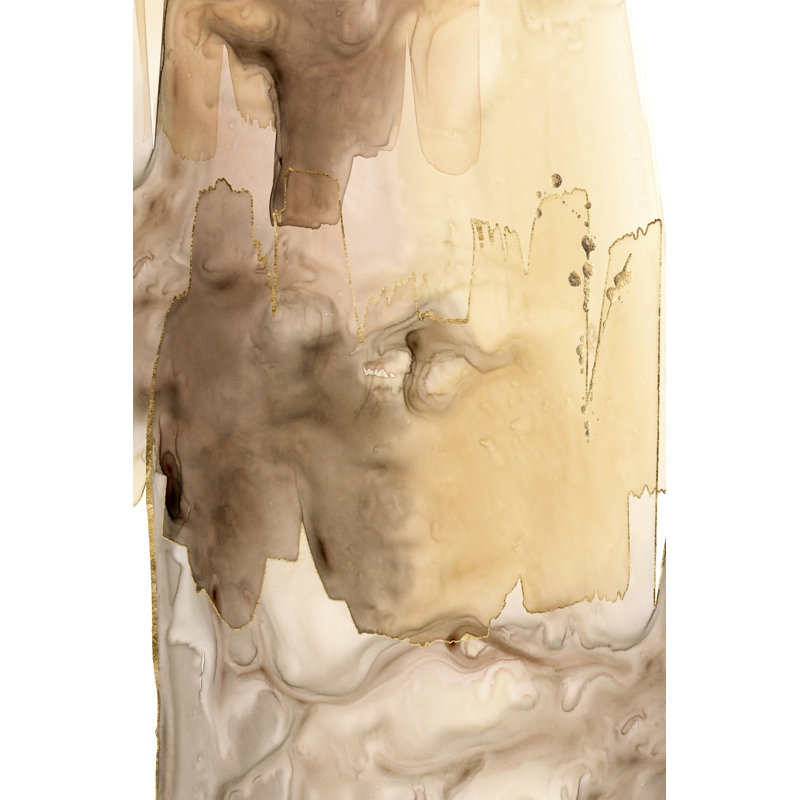 Gilded Movement II by Grace Popp - Painting on Canvas, Black Floater Framed, 30cm H x 20cm W