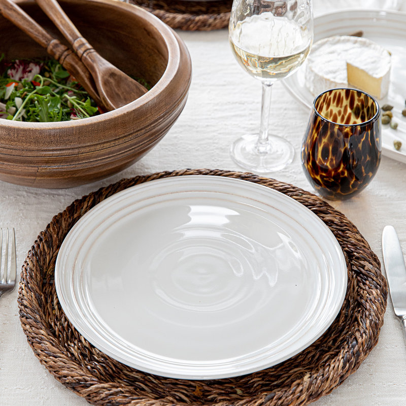 Bilbao Dinner Plate, Whitewash