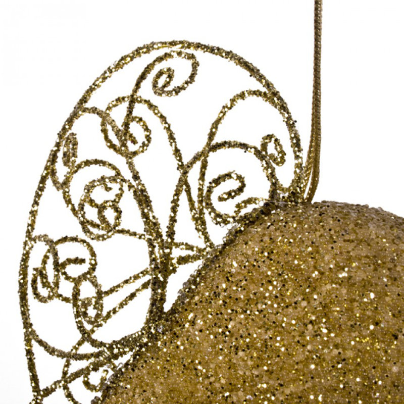 10cm Metal Holiday Shaped Ornament, Gold