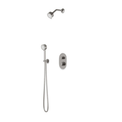 Trova Round Thermostatic Shower Trim Kit With Hand Held Shower