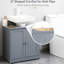 Meuble-lavabo gris sous le lavabo. Unité de rangement à 2 portes et 2 tablettes. Économisez de l'espace. Tablette réglable. , Capacité de 33 lb. 23,5 po x 12,04 po conçu pour le rangement. Style peu encombrant. À l'intérieur. Matériau solide.