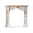 Beige + Walnut Solid Wood Freestanding Fireplace