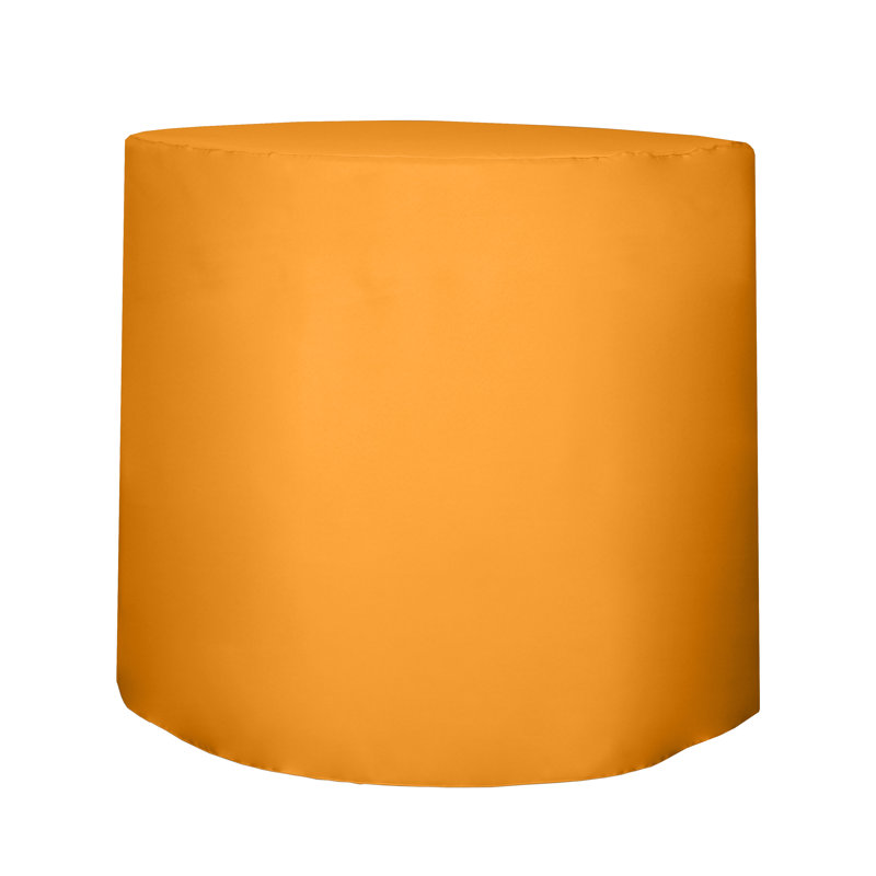Javin Solid Color Round Tablecloth, Neon Orange, 5