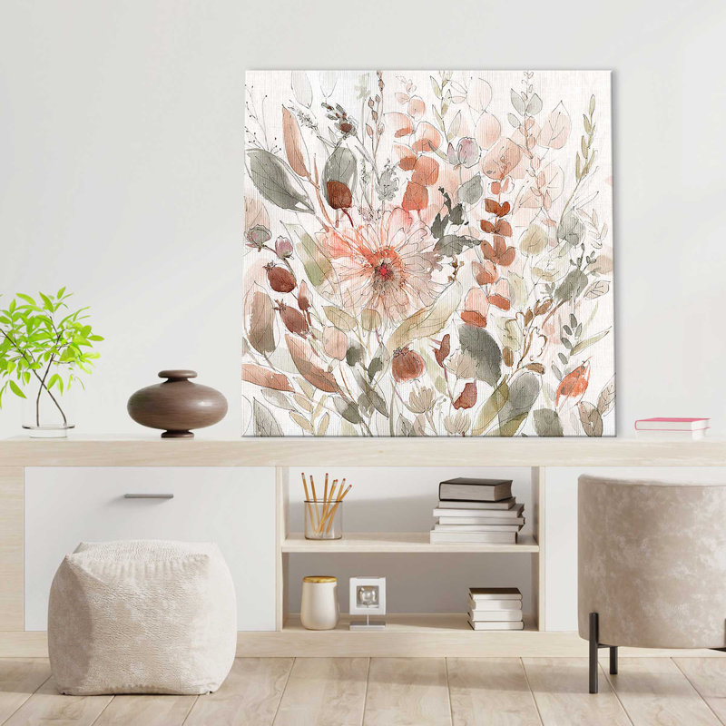 «Wild Blush Garden (Square)» par Carol Robinson, reproduction, Toile tendue, H 24 po x l 24 po x P 1,5 po