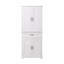 Armoire de rangement de salle de bain avec portes et tiroir, plusieurs espaces de rangement, tablettes réglables-1613989343