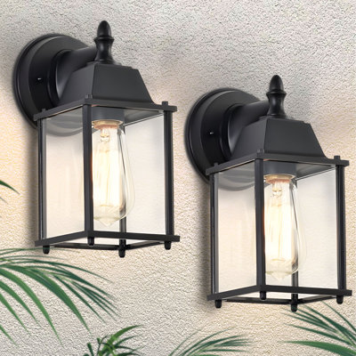 applique murale d'extérieur noire 2 paquets d'éclairage