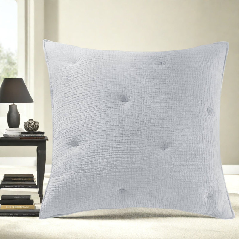 Soft Bedding Sets Cotton Gauze 26x26 Embroidered Euro Sham For Home