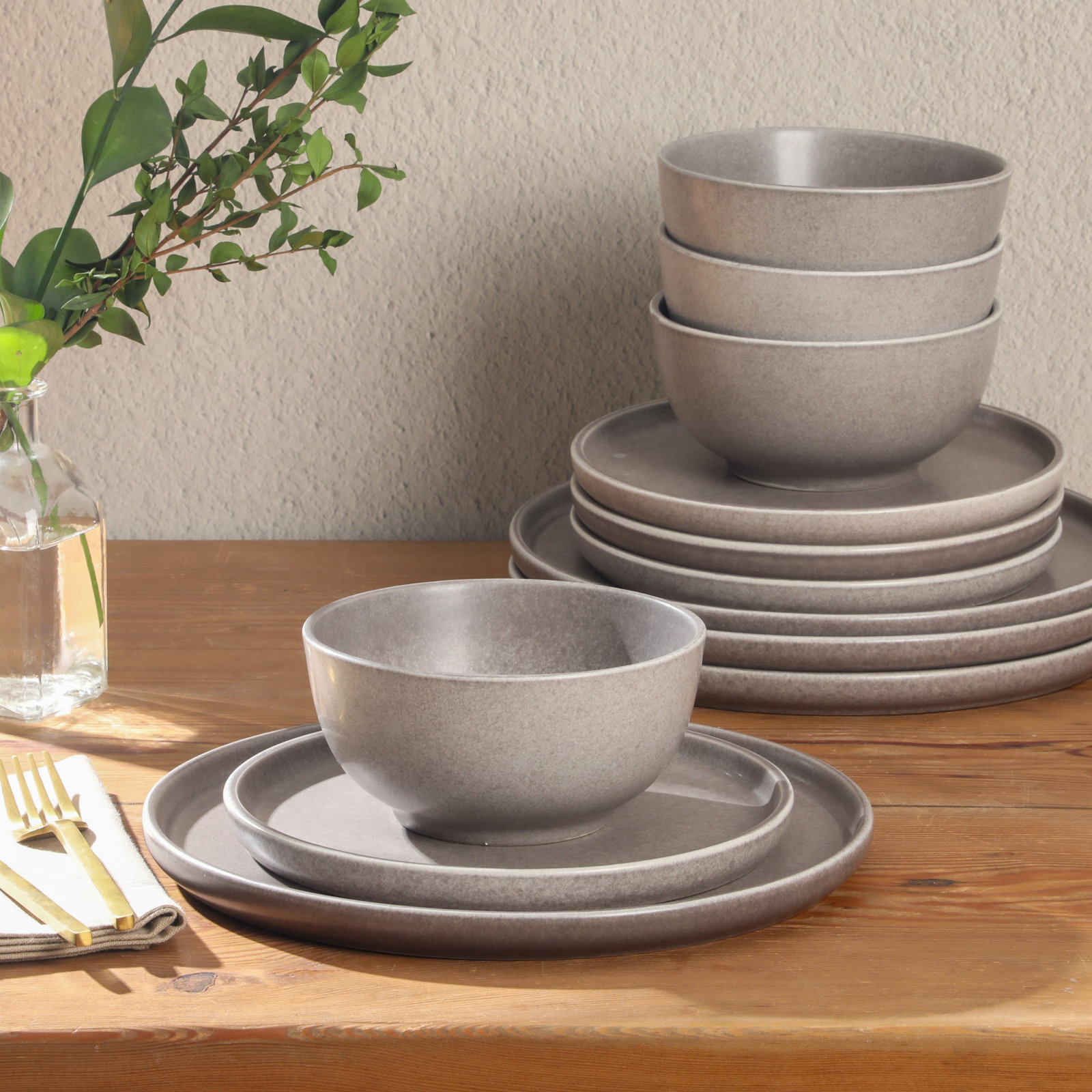 Eden Rock Stoneware Dinnerware Set - Service for 4