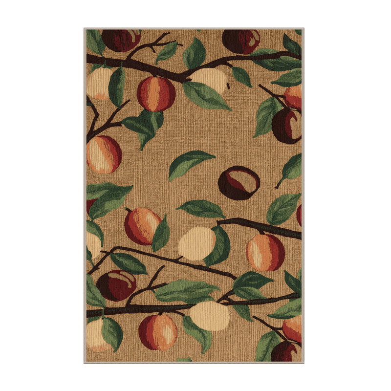 Tapis lavable de couleur fruits de mer prune, Rectangle 6 pi x 9 pi