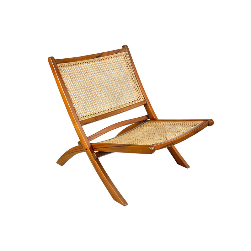 Algimanta Rattan Stackable Folding Chair Folding Chair