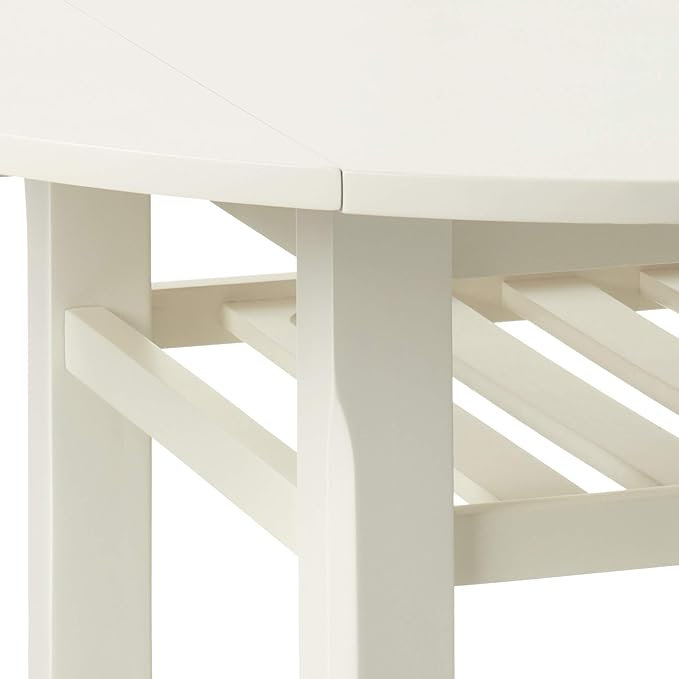  Table Tartys crème à hauteur de comptoir style décontracté, Crème