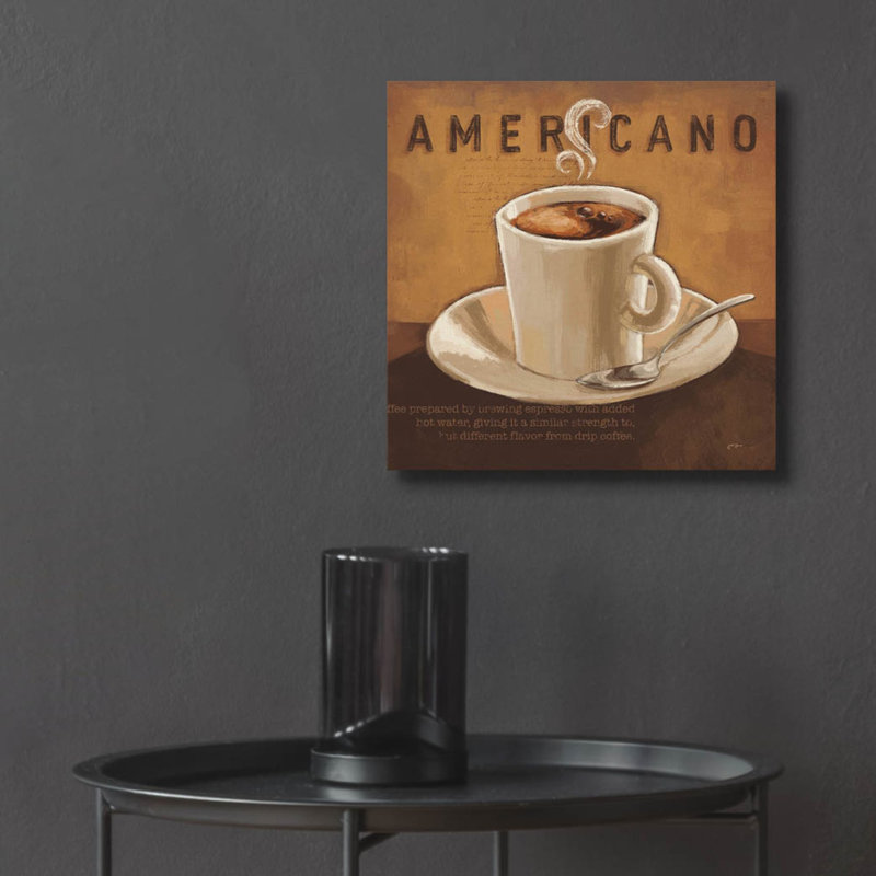 «Coffee And Co 2» par Janelle Penner, art mural en verre acrylique, H 12 po x l 12 po x P 0,13 po