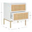 Table de chevet 2 tiroirs Prudhoe-728621388