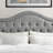 Upholstered Polyester Tufted Button Adjustable Height Headboard with Footboard-31095803-31095781