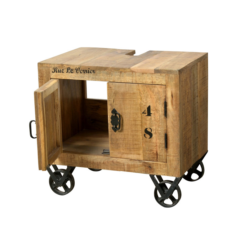 Kym 66cm Single Bathroom Vanity Base Only in Brown