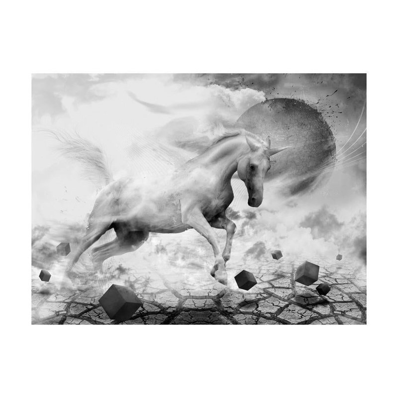Murale licorne, L 106 po x l 137 po