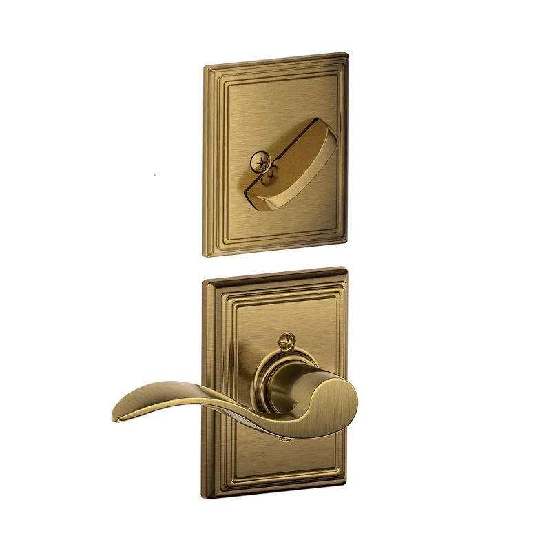 Accent Interior Dummy Entry Set, Antique Brass, Left