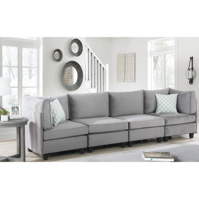 Yvannia 120.07'' Velvet Rolled Arm Sofa Modern Sofa Living Room Couch Living Room Sofa Comfy Couch -  Mercer41, 90F2C961871043BB9E0E1701B969BB4C