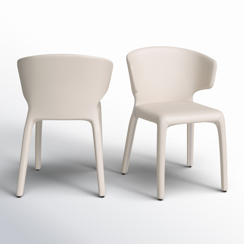 Chaise d'appoint rembourrée Cesar, Crème