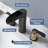 Matte Black 8" Widespread Waterfall Bathroom Faucet With Pop-Up Drain-125373061