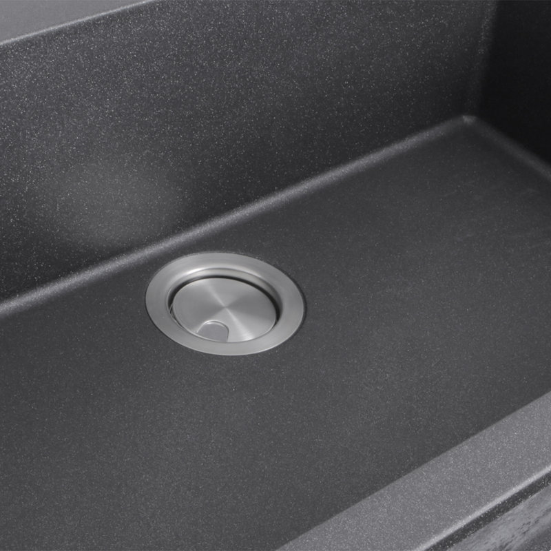 Plymouth 33'' L Single Basin Kitchen Sink, Black