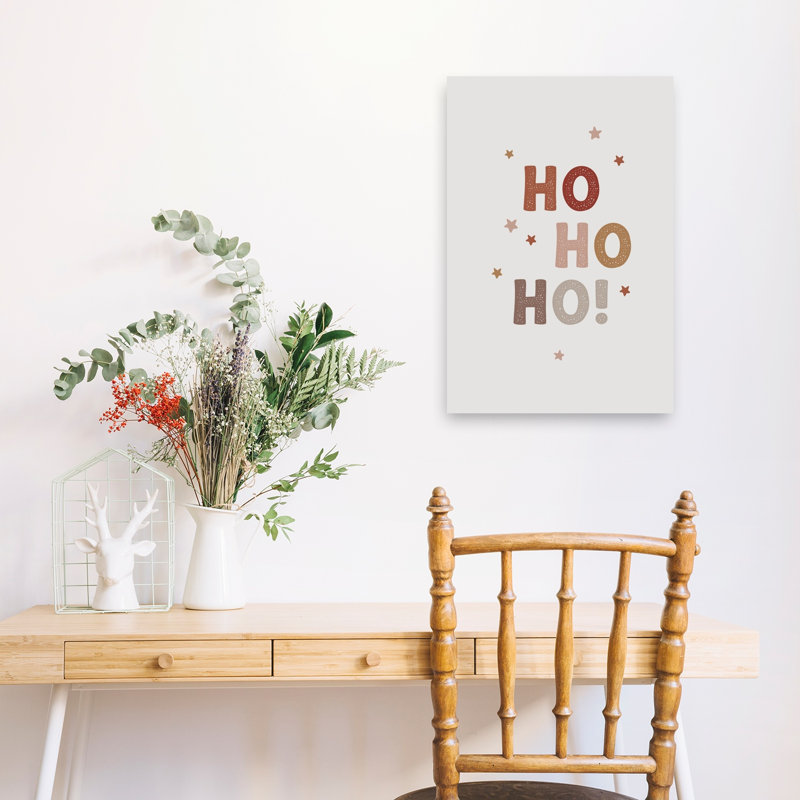 «Festive Ho Ho Ho Modern Playful Abstract Landscape Nature», reproduction d'art mural, H 24 po x l 16 po