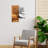 Elegant Decorative Wooden Wall Accessory, Black & Walnut Finish, 17.7 x 22.8 inches | Sturdy 100% Metal Frame (0.05 in Thickness) | Perfect for Home Décor & Modern Aesthetics, Durable & Stylish Design