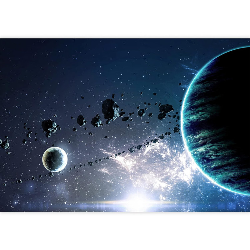 Panneaux muraux solaires à énergie solaire, planète galaxie, fantaisie et science-fiction, L 96 po x l 66 po