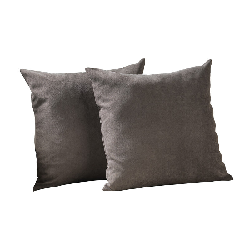 Decorative Throw Cushion Covers, Light Brown, 18" H x 18" W