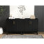Mid Century Modern Fluted Cabinet With Storage Space & Solid Wood Legs - Entryway Space Buffet Adjustable Shelves, Practical Structure Dining Room-1242267581