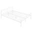 Lit superposé simple au-dessus d'un lit double en métal avec bureau, échelle et lattes de qualité pour chambre à coucher, blanc métallique-1125843567