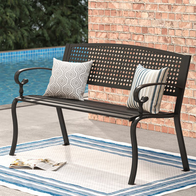 Banc de jardin en métal pour l'extérieur