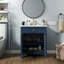 Meuble-lavabo avec lavabo, 2 portes et poignées en métal-87308221