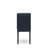 9 Piece Dinner Table Set Consist of a Dining Table and 8 Dark Navy Blue Faux Leather Wood Chairs with Stylish Back- Black Finish-1292285902