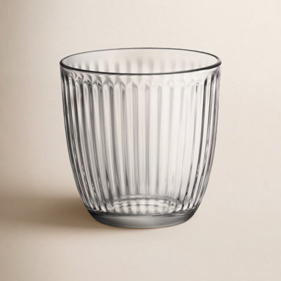 Ribbed Drinking Glass