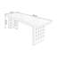 Bureau rectangulaire en bois massif brun clair