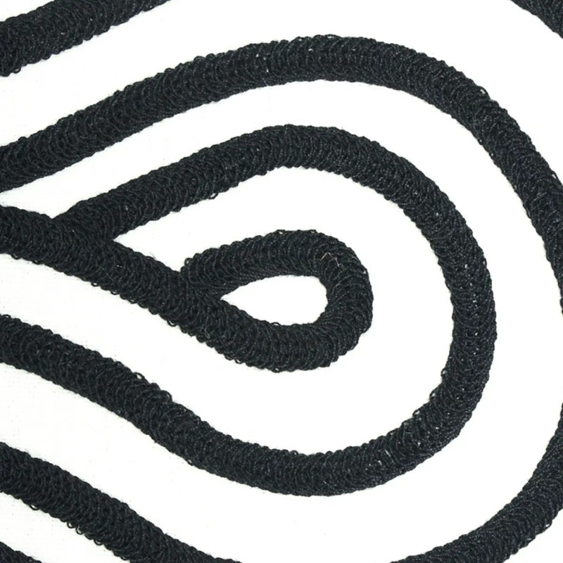 Giraldi Embroidery Fabric, Black